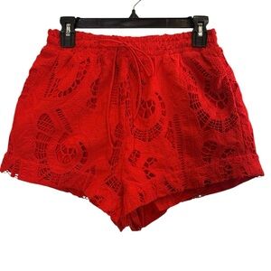 Suboo Florence Broderie Red Crochet Short sz S